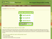 Tablet Screenshot of frozenpeafund.com